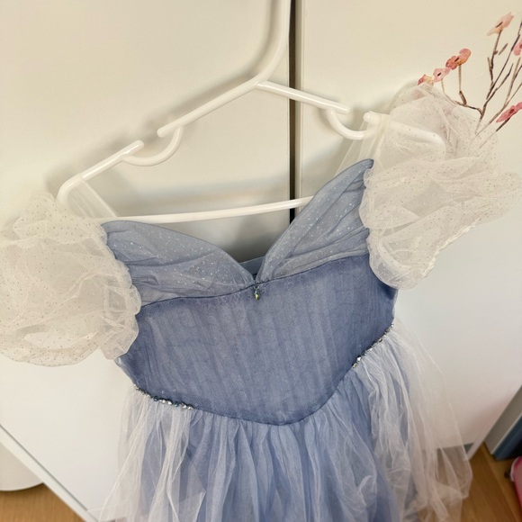 Elegant Blue and White Gown for Girls - Picture 2 of 5